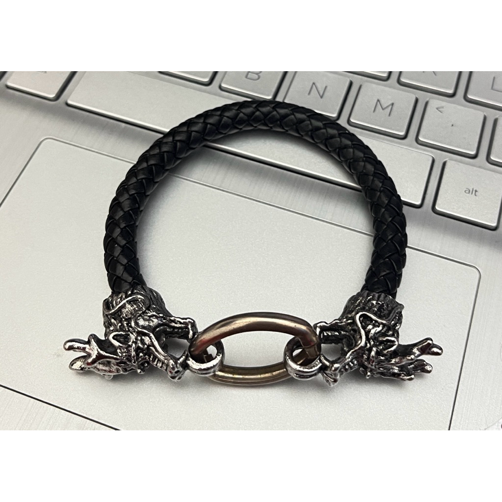 Gelang Kulit Sapi Kepala Naga - Eksklusif