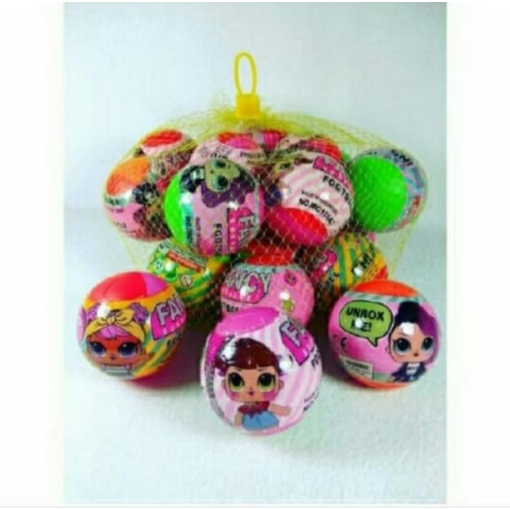 Mainan anak fancy surprise football kecil isi 20 bola murah mainan bola kejutan isi mainan 20pcs mur