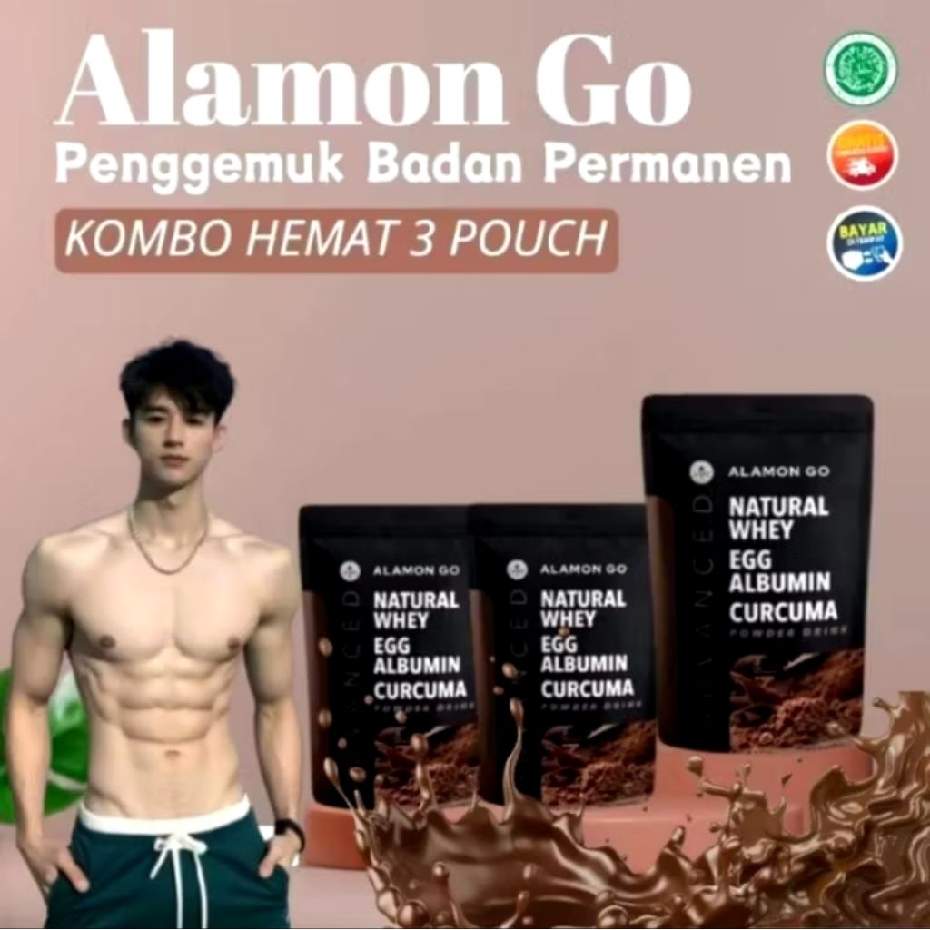 

[3 pouch] Alamon go Susu penambah berat badan dan masa otot HALAL & BPOM
