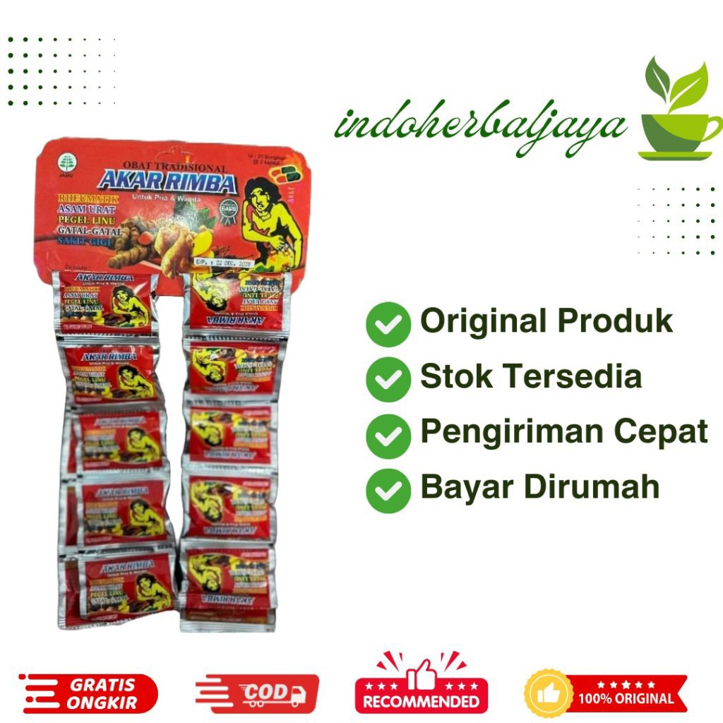 

Akar Rimba Kapsul Asam Urat Rheumatik Original 100%