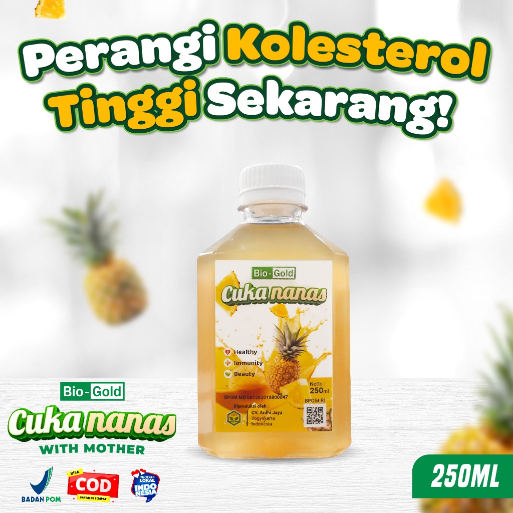 

Bio Gold Cuka Nanas Original With Mother 250 ml Probiotik Atasi Kolesterol Tinggi Dengan Cara Alami