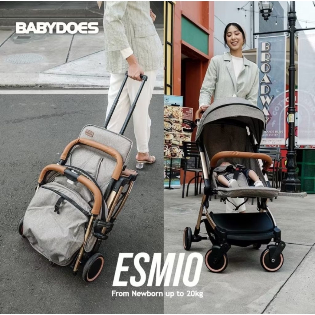 BABYDOES ESMIO GOLD STROLLER
