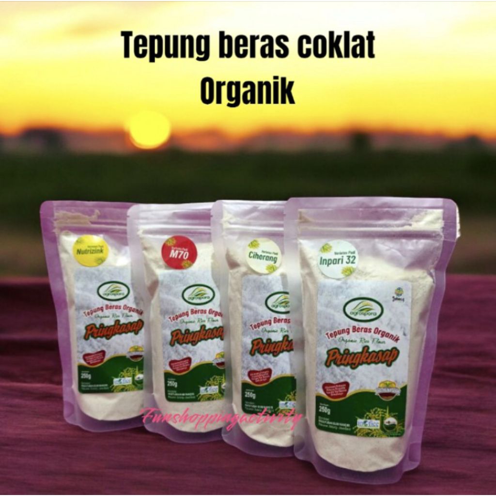 

PRINGKASAP TEPUNG BERAS COKLAT ORGANIK jenis Ciherang inpari32 m70 nutrizink