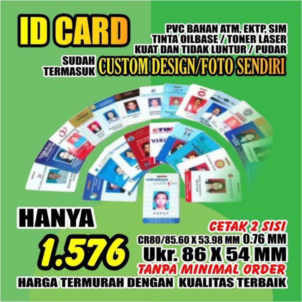 

ID Card kartu pelajar, santri, mahasiswa, kayawan