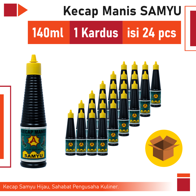 

Kecap Manis Samyu Botol Mini 140ml - 1 kardus - 24pcs - Kecap Fermentasi