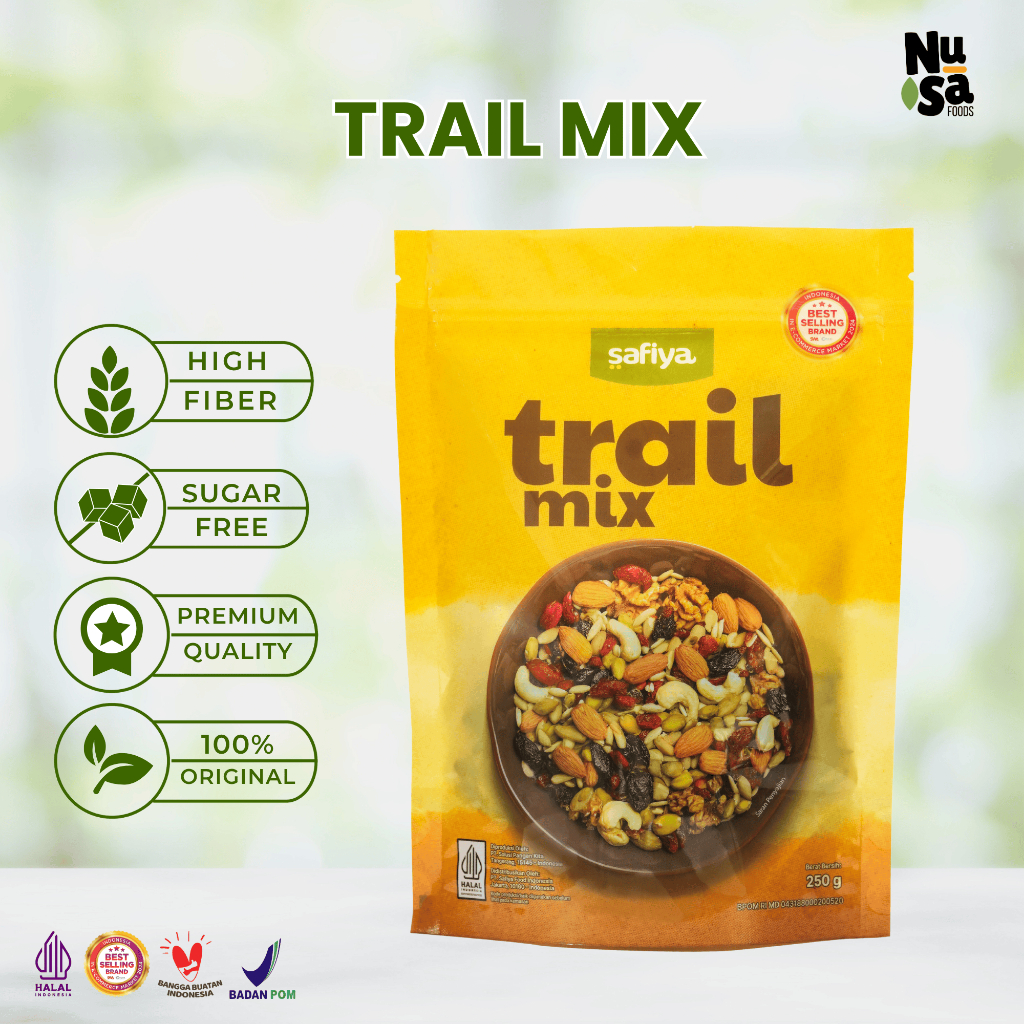 

Trail Mix Safiya 500 Gram Dried Fruit Seed Roasted Cemilan Sehat Premium