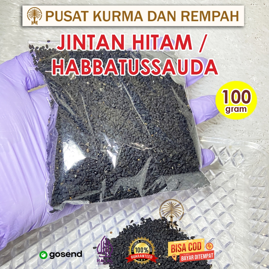 

Jintan Hitam Arab Asli 100gr - (Nigella sativa) - Habbatussauda - Jinten Ireng - 25 gr 50gr