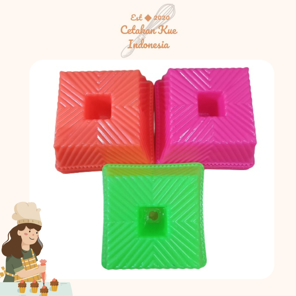 {CKI} [Isi12] Cetakan Kue Kukus Segi Jumbo / Cetakan Putu Ayu Segi Jumbo / Cetakan Puding Agar Jelly
