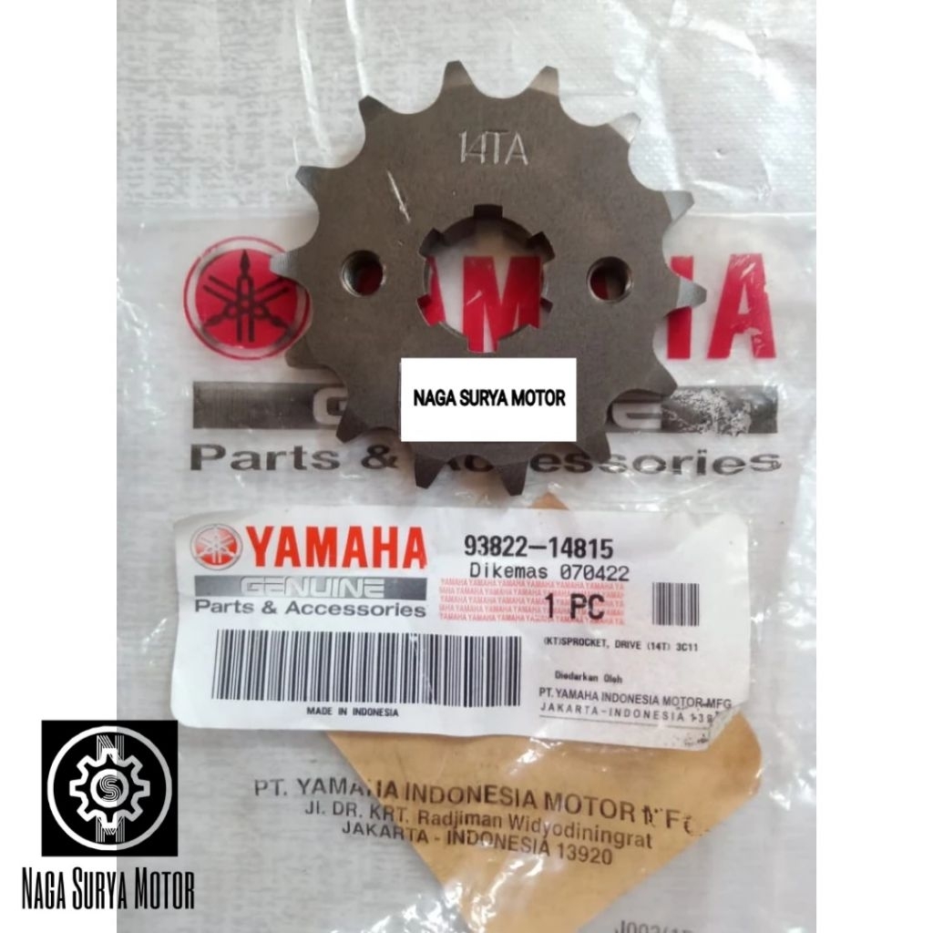 Gear depan Yamaha Byson 93822-14815 ORI YGP