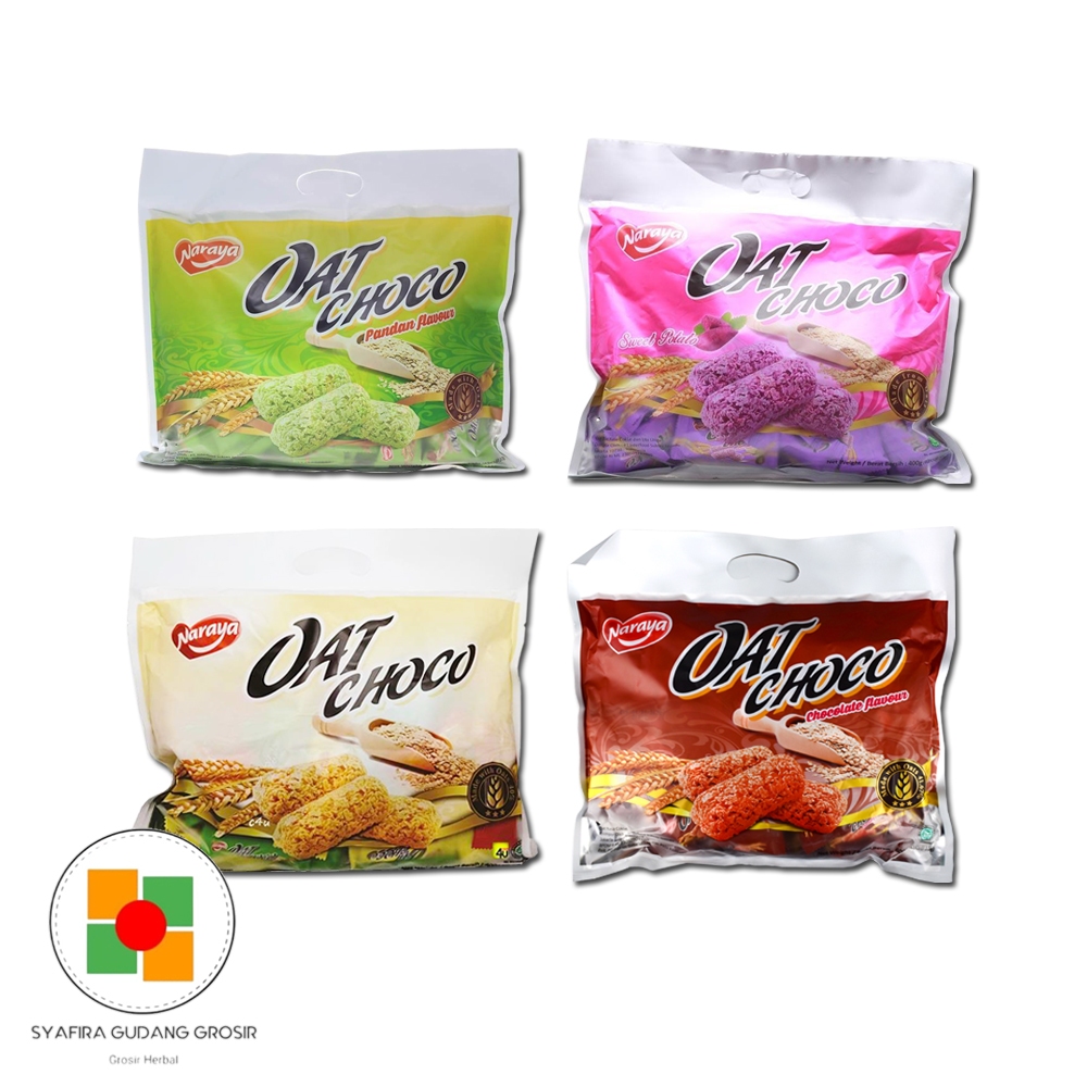 

Naraya Oat Choco 400g – Snack Gandum Renyah & Bergizi | Original - Cokelat - Pandan - Ubi Ungu