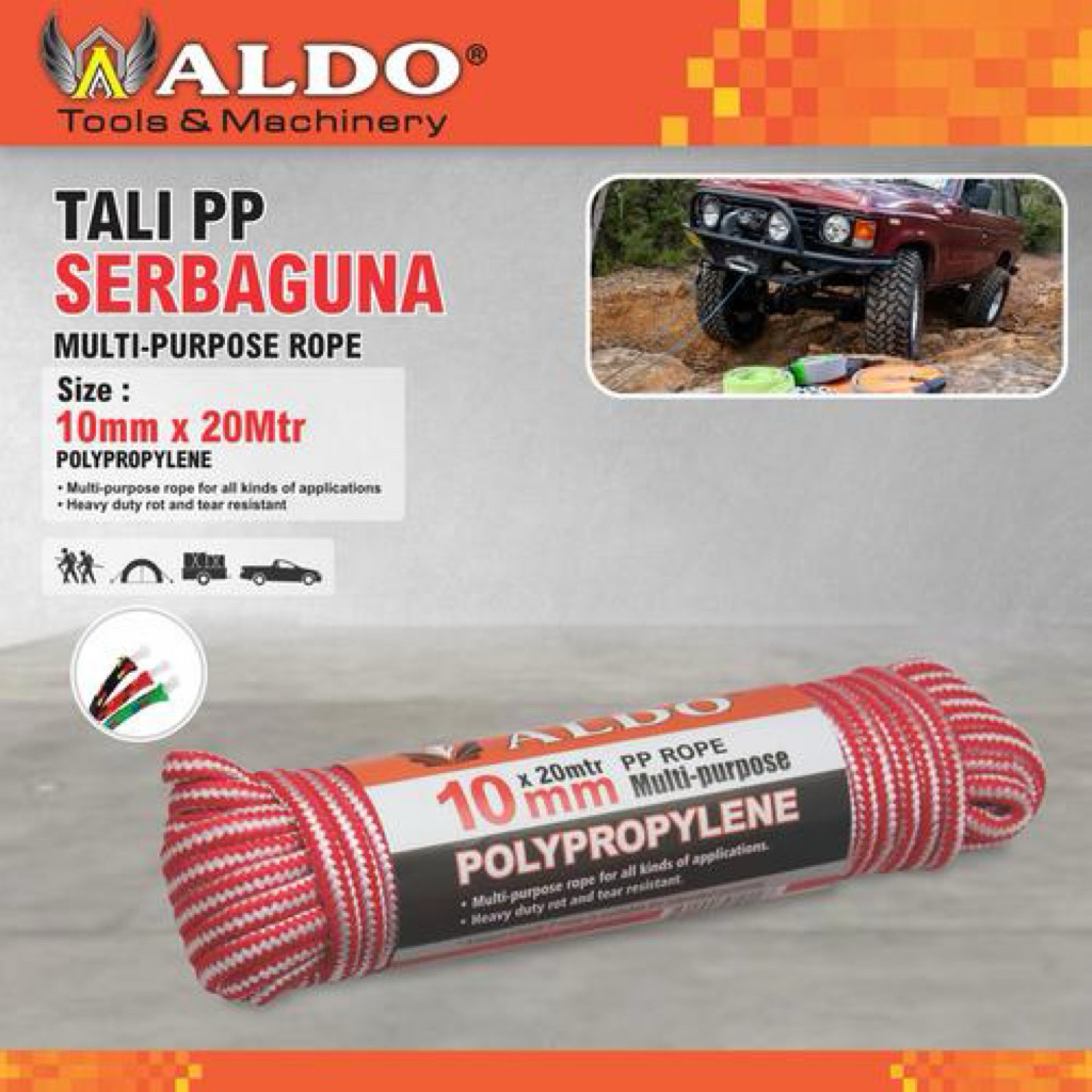 

Tali Pp serbaguna merk Aldo 10mmx20Mtr
