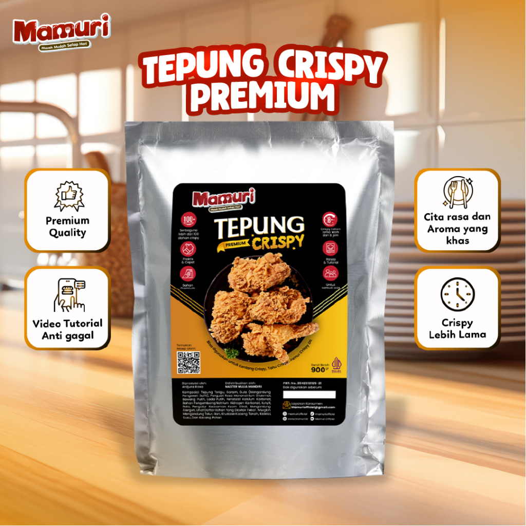 

Mamuri - Tepung Crispy Premium Serbaguna Halal Murah 900gr