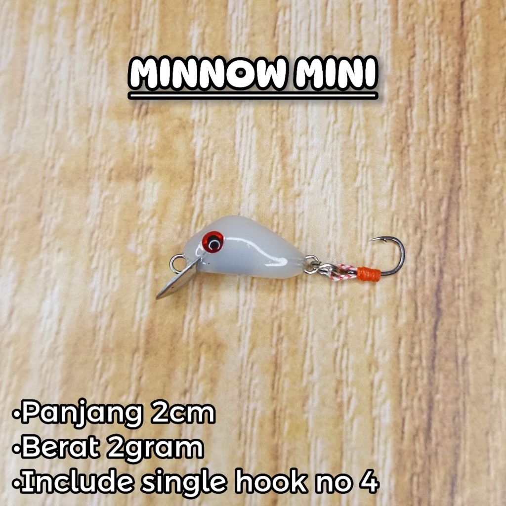 UMPAN CASTING LURE MINNOW MINI MICRO 2CM MAHSER HAMPALA WADER PARI