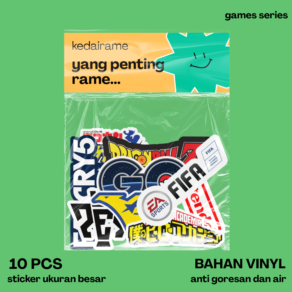 

Sticker Game Keren 10 PCS – Vinyl Anti Air | Dekor Laptop, HP, Journal, Kado