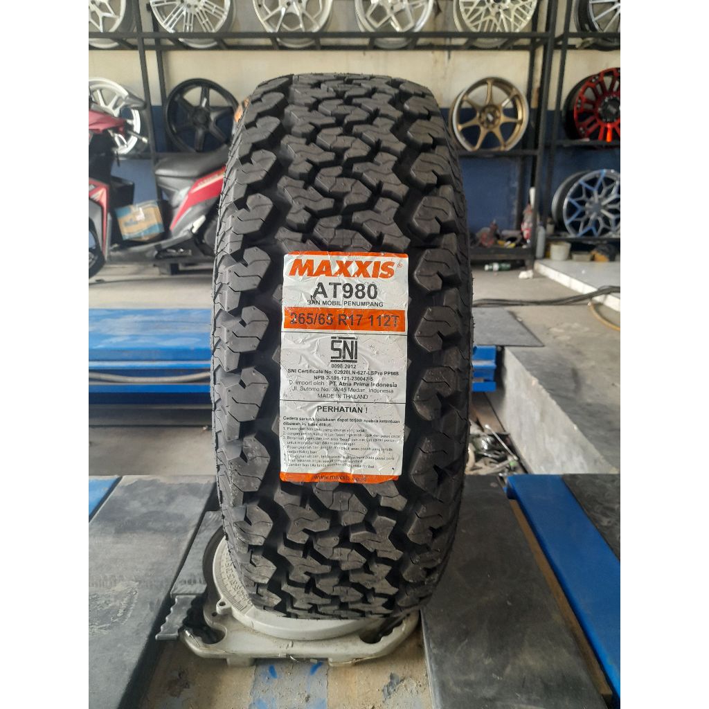 JUAL BAN MOBIL IMPORT 265 65 R17 MAXXIS BRAVO A/T 980 PAJERO DAKKAR , FORTUNER VNT HARGA SATUAN  BAN
