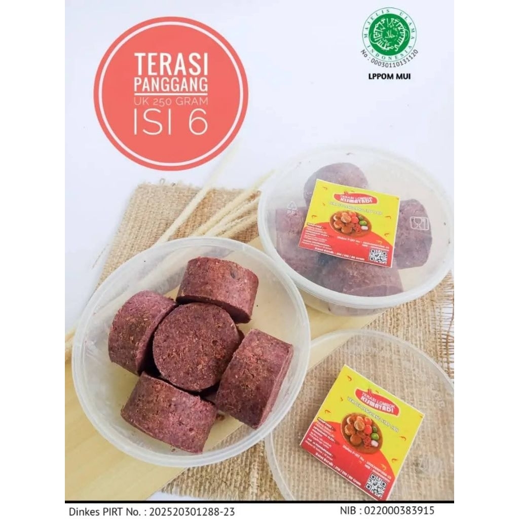 

TERASI UDANG ASLI LOMBOK | TERASI PANGGANG | TERASI OVEN 1/4 KG (ISI 6 KEPING)