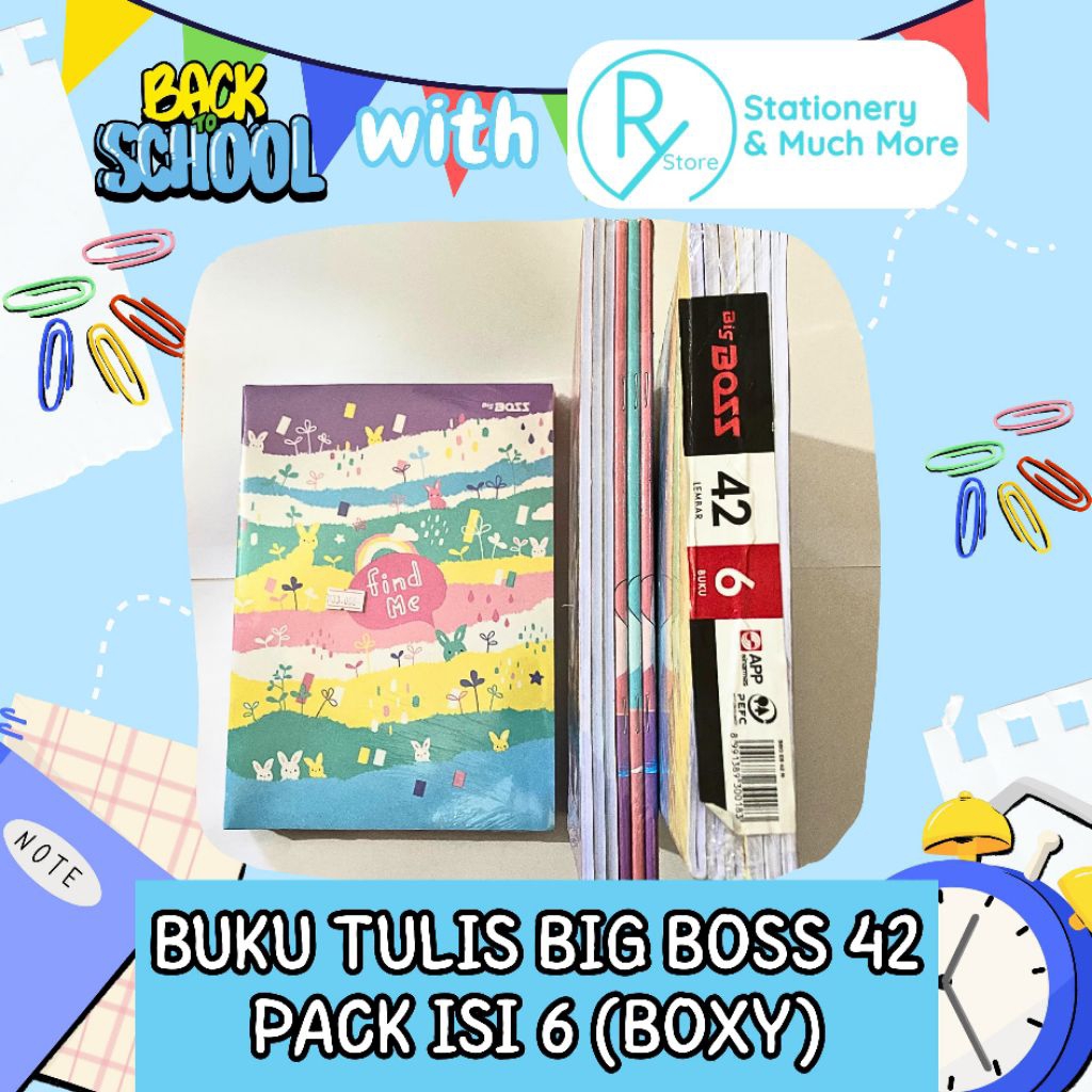 

(PACK = ISI 6BUKU) BUKU TULIS BIG BOSS PACK 42 LEMBAR