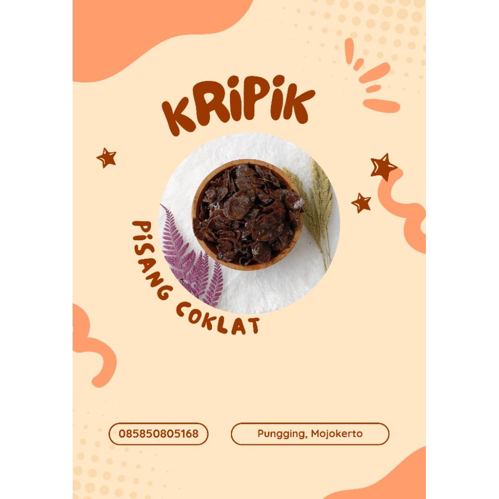 

kripik pisang lumer varian coklat kemasan 500 ml/ 150 gr
