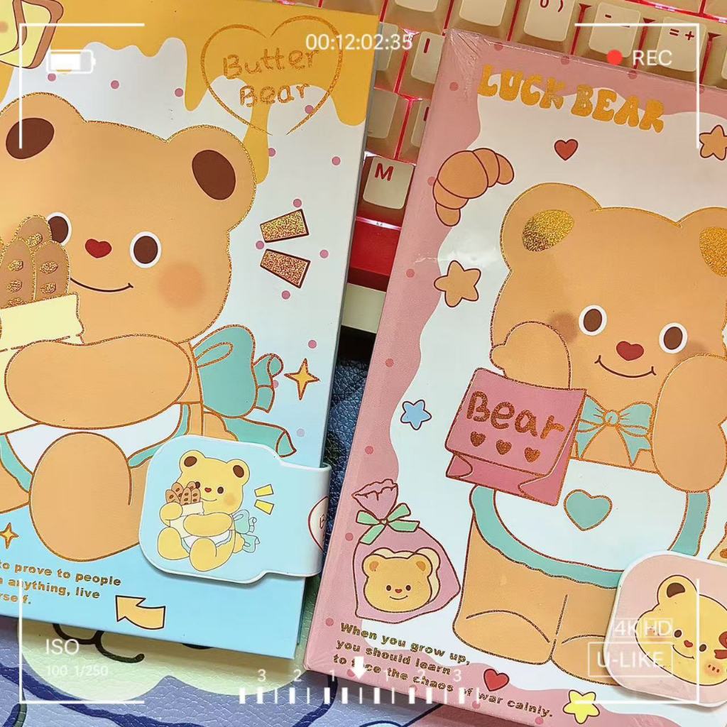 

[FAFAFA] Buku DIary PREMIUM Hard Cover Bear Coklat Lucu