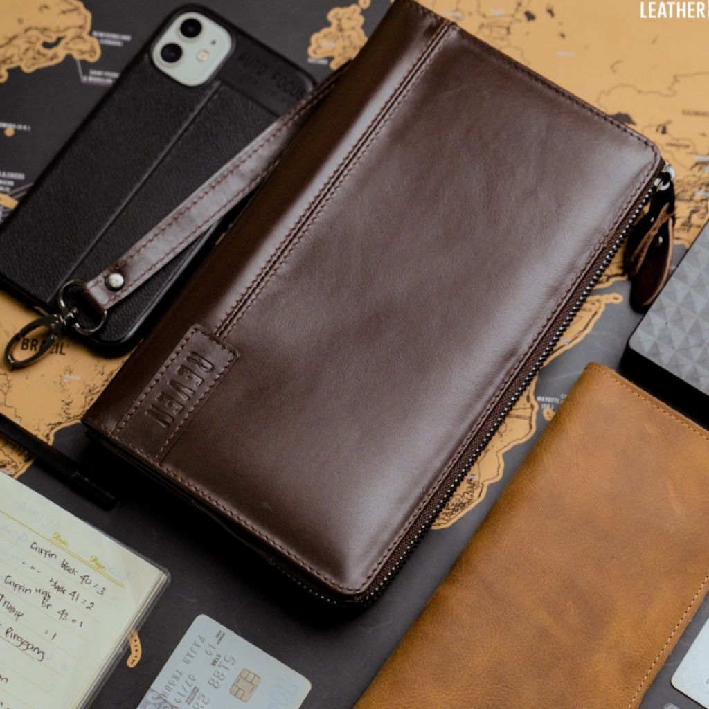 Hand Bag Tas Tangan Clutch Handbag Pria Branded Original 100% Kulit Sapi Asli Premium