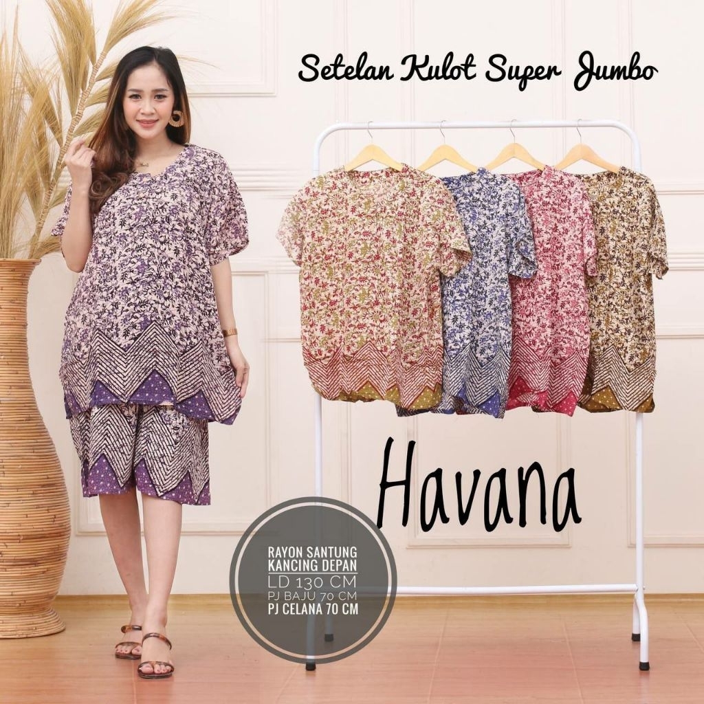 Setelan Kulot Jumbo Gogo LD 140 cm Busui Friendly One Set Wanita bisa COD