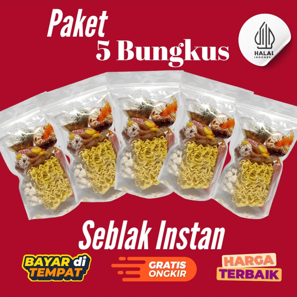 

Seblak Instan Chili Oil Pedas Gurih Paket 5 Bungkus