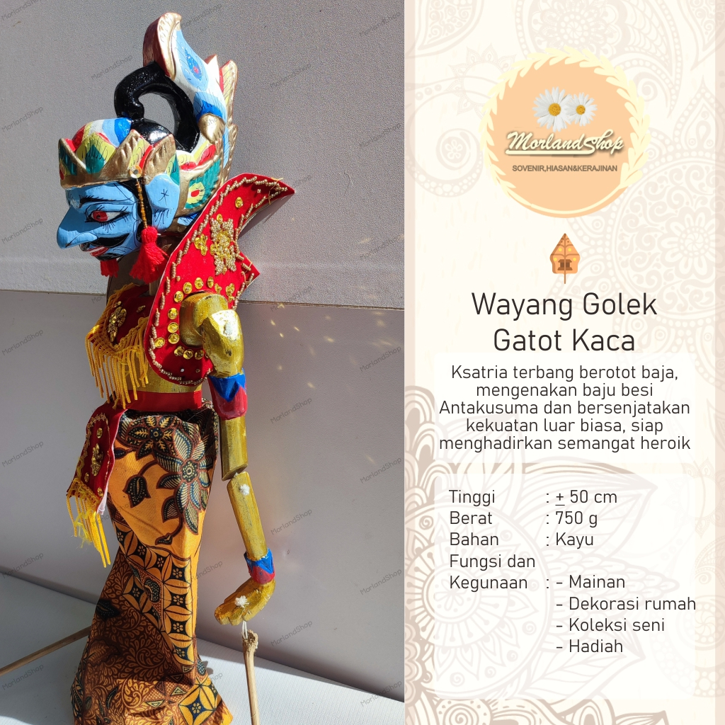 WAYANG GOLEK GATOT KACA/WAYANG GOLEK/WAYANG GOLEK MURAH/HIASAN/KERAJINAN/MAINAN ANAK
