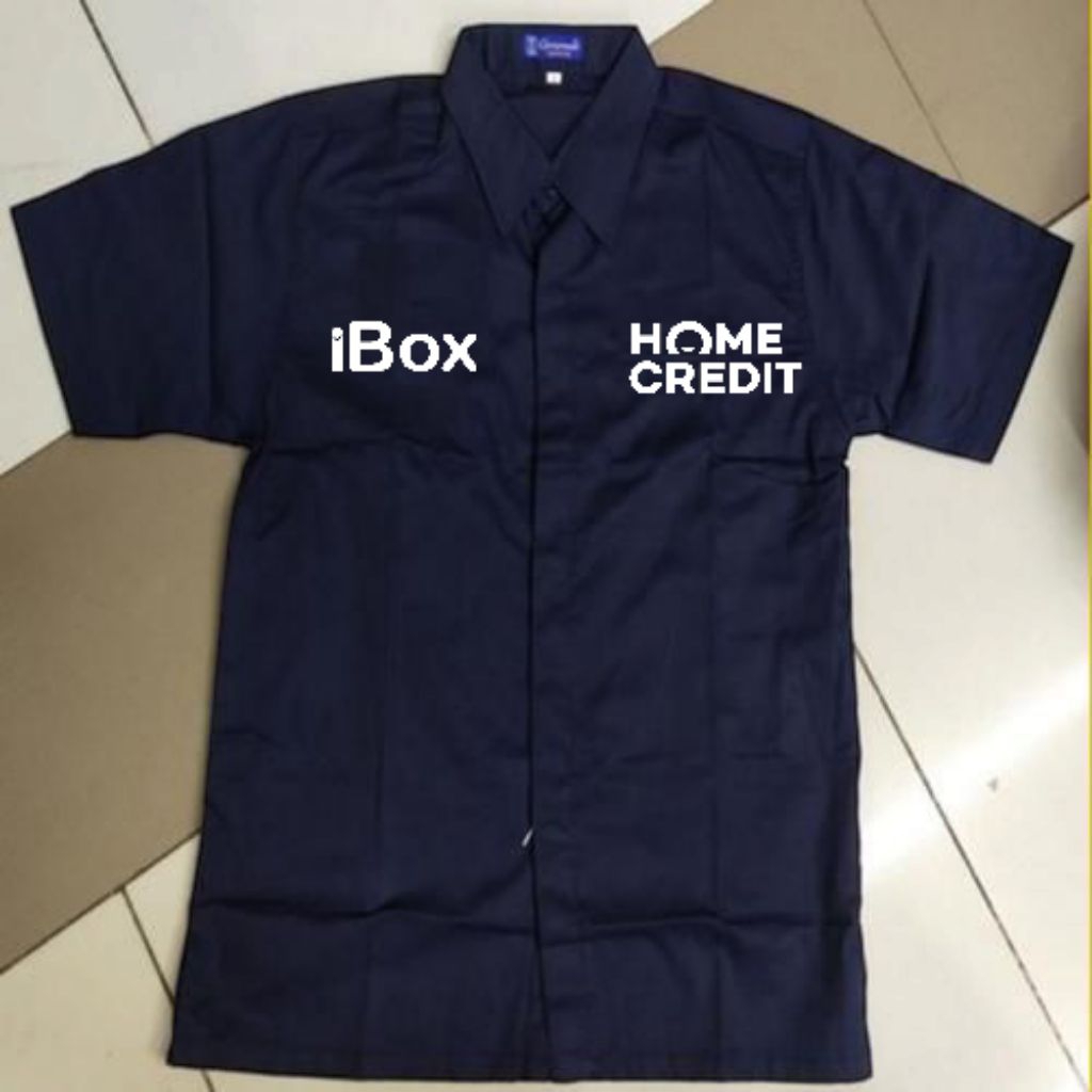 kemeja kerja baju pdh seragam kerja ibox home Credit Indonesia lengan pendek