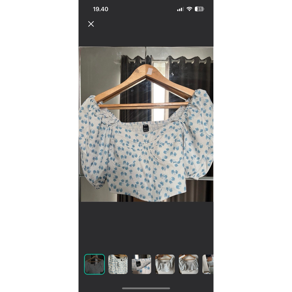 top shein puff shoulder