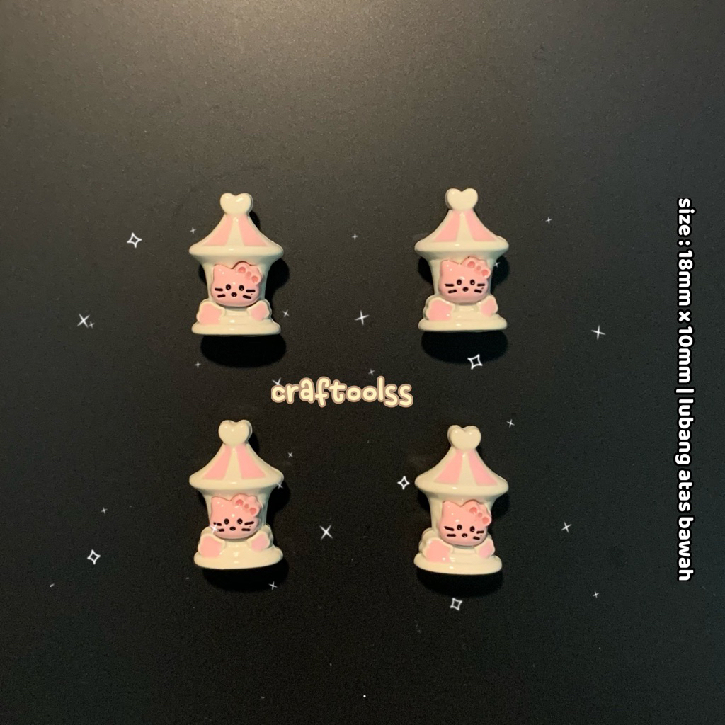 

[1 PCS] MANIK MOTE BESI METAL ALLOY CAROUSEL HELLO KITTY HK