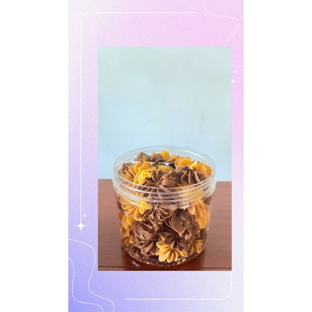 

Kue kering Mawar jadul coklat kemasan tabung 600ml