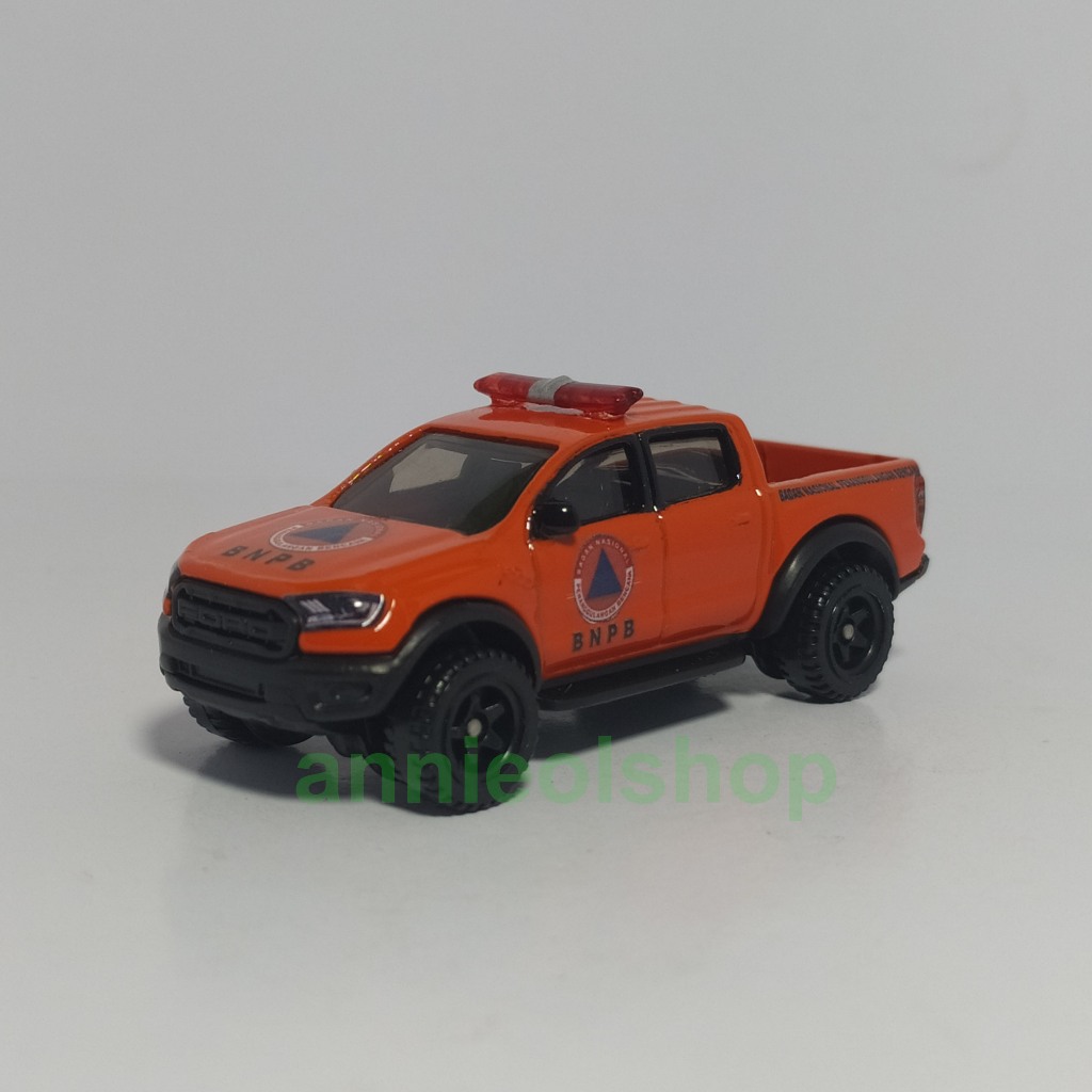 DIECAST SKALA 1/64 MINIATUR MOBIL FORD RANGER CUSTOM BNPB BADAN NASIONAL PENANGGULANGAN BENCAMA