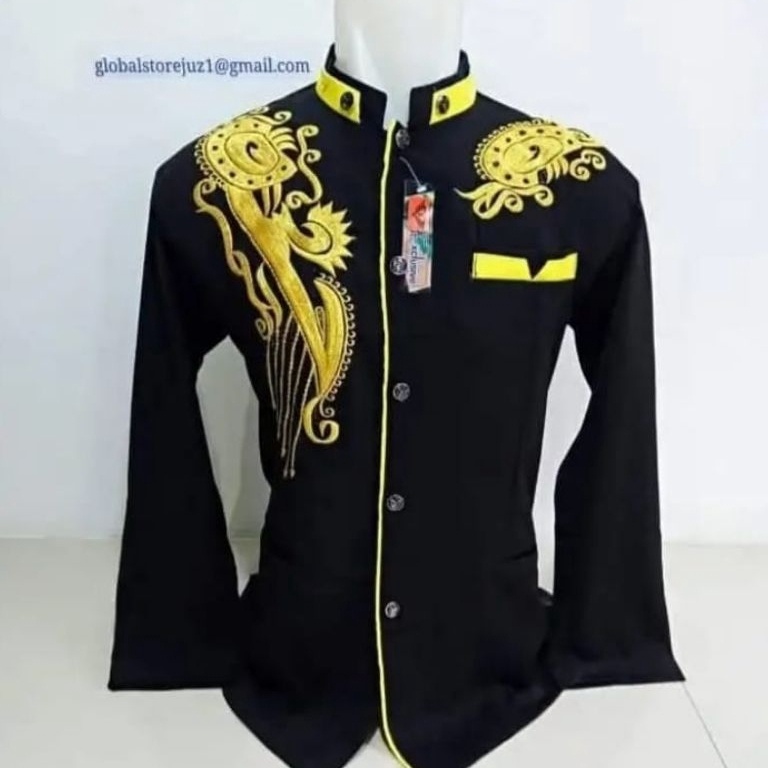 KODE D54S JaskoJas Koko Hitam Kombinasi Lis dan Bordir
