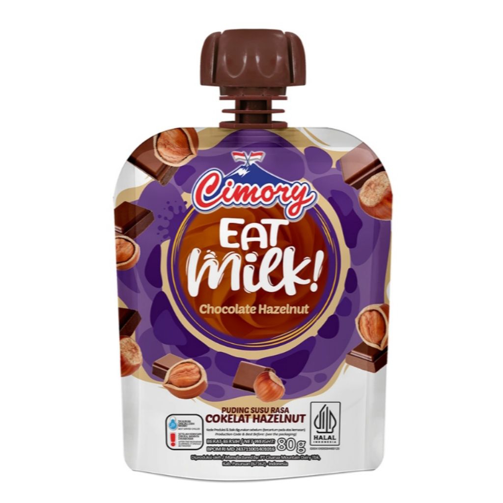 

Cimory Eat Milk Puding Susu Rasa 80gr / Cokelat Hazelnut / Cokelat / Marie Biscuits
