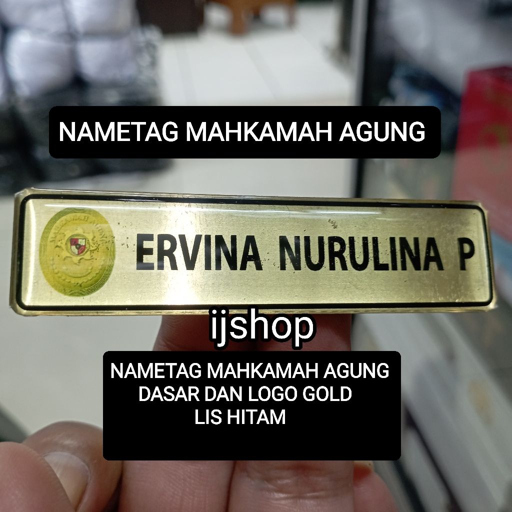 

NAMETAG MAHKAMAH AGUNG GOLD | NAMETAG MA GOLD BAHAN KUNINGAN