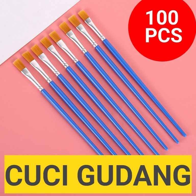 

KODE R54G 1 PCS KUAS LUKIS FLAT KUAS NYLON DATAR PAINT BY NUMBER FLAT BRUSH KUAS ROUND NYLON