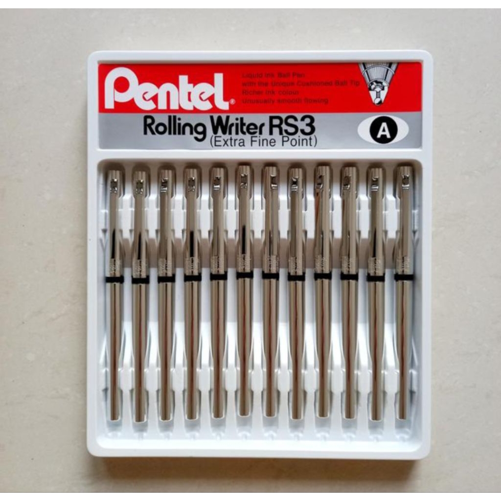 

pulpen pentel rolling writer RS3 tinta hitam
