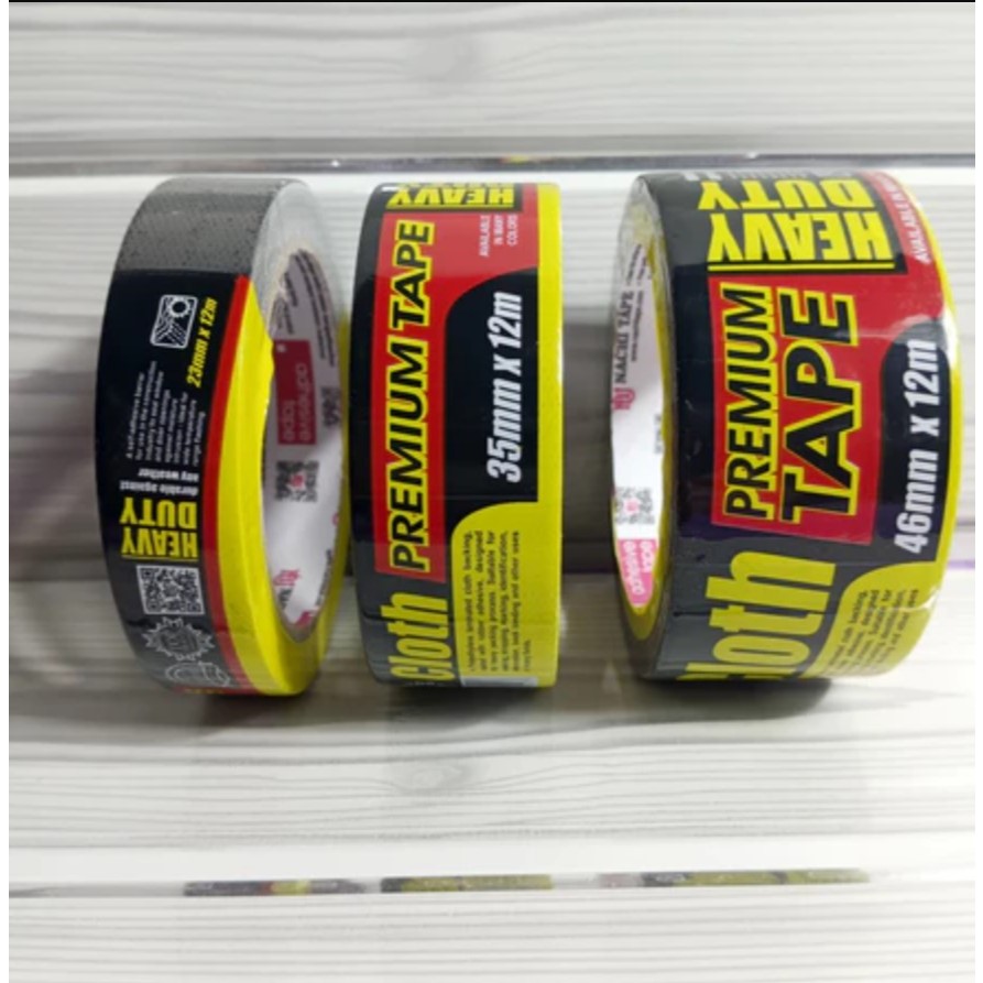 

Lakban Kain Hitam / Isolasi Tape NACHI 1,5 inch x 12 meter (35 mm x 12 Meter).