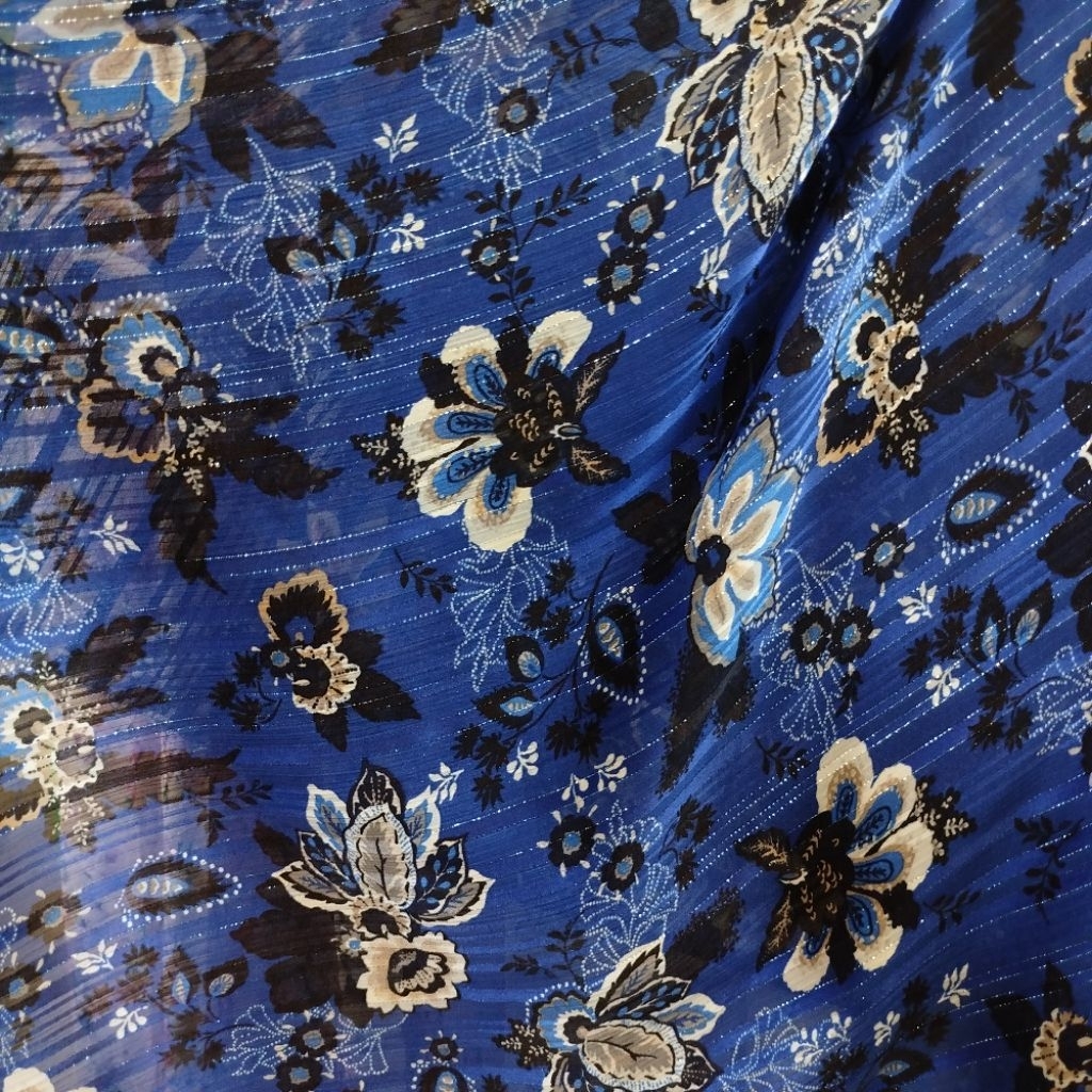 Bahan sifon sutra silk motif / Kain sifon sutra silk motif / Bahan sifon sutra / Kain sifon sutra / 