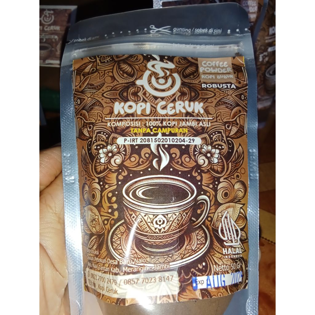 

Kopi Ceruk 50g , Kopi bubuk Robusta,100% original