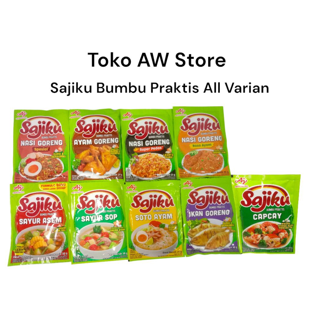 

Sajiku Bumbu Praktis All Varian l Bumbu Masakan dalam Makanan Instan