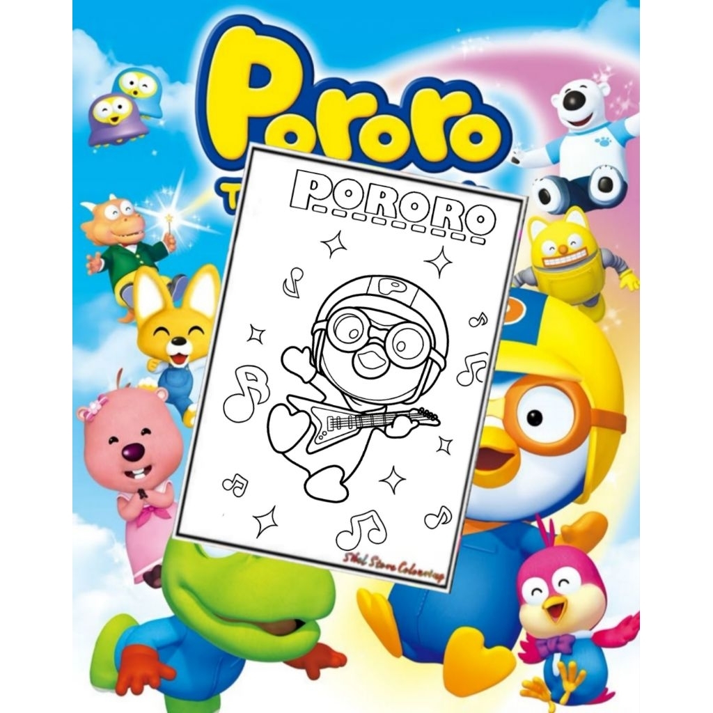 

KERTAS GAMBAR MEWARNAI PORORO & FRIENDS ISI 10 LEMBAR GAMBAR BERBEDA / KERTAS GAMBAR TEBAL / PAUD / SD / TK