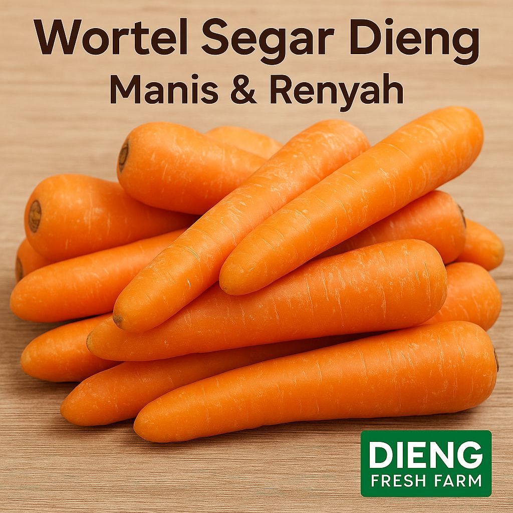 

Wortel Segar Dieng 500gram ukuran kecil dan sedang (campur) Langsung dari Petani