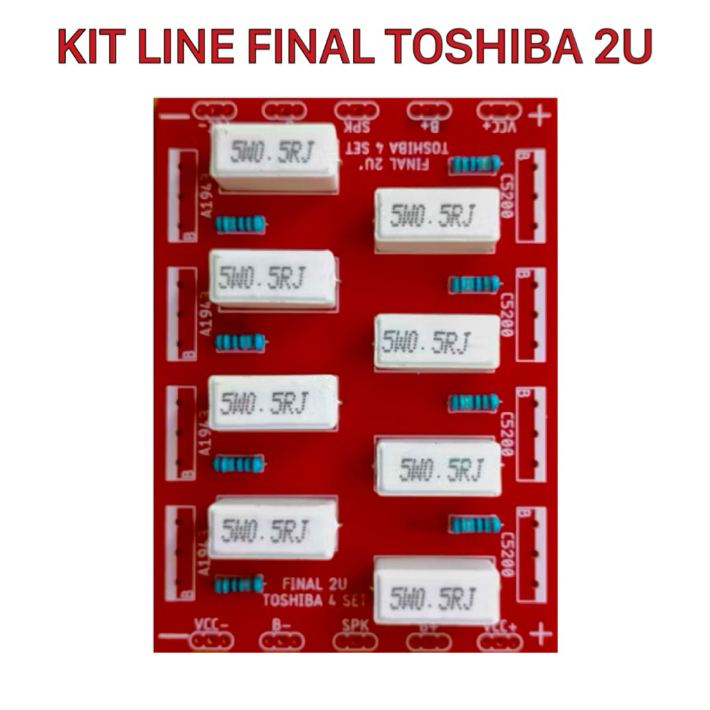 Kit line Transistor Final Toshiba pendingin 2U Kit pcb pararel TR final