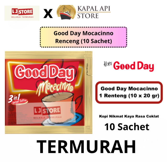 

Kopi Good Day Mocacino/Chococino/Vanila/DLL Renceng