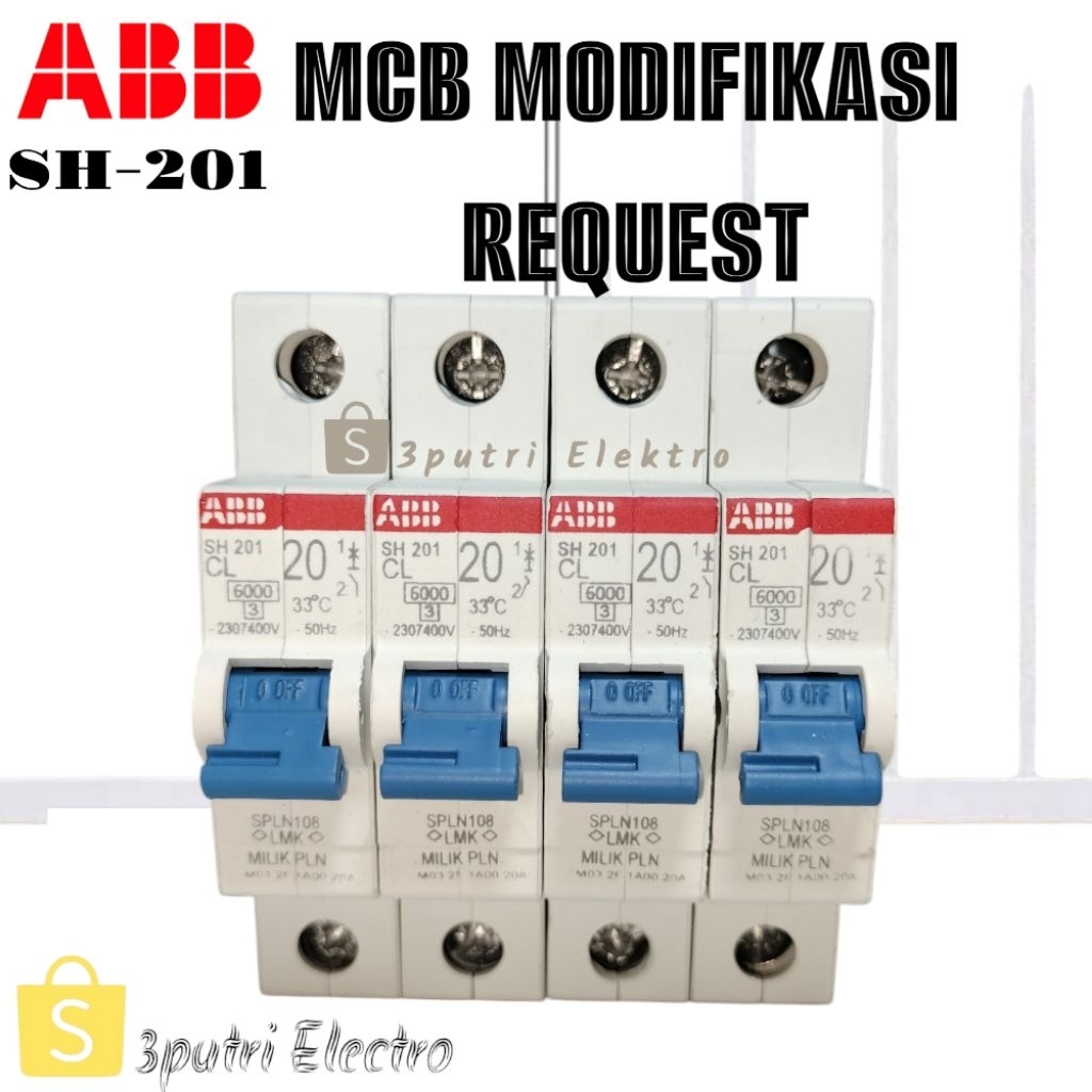 MCB ABB SH 201 MODIFIKASI REQUEST AMPER 2A modif 35A
