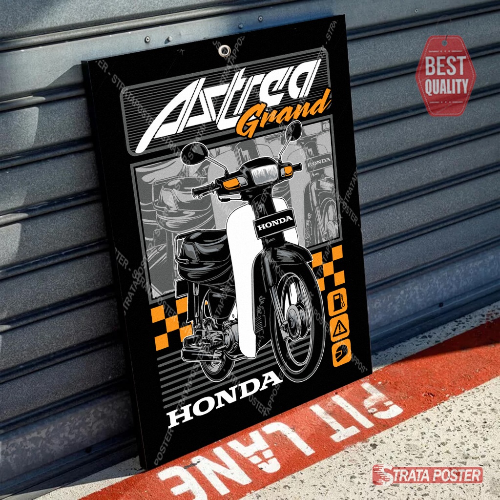 hiasan dinding aesthetic poster motor honda astrea grand