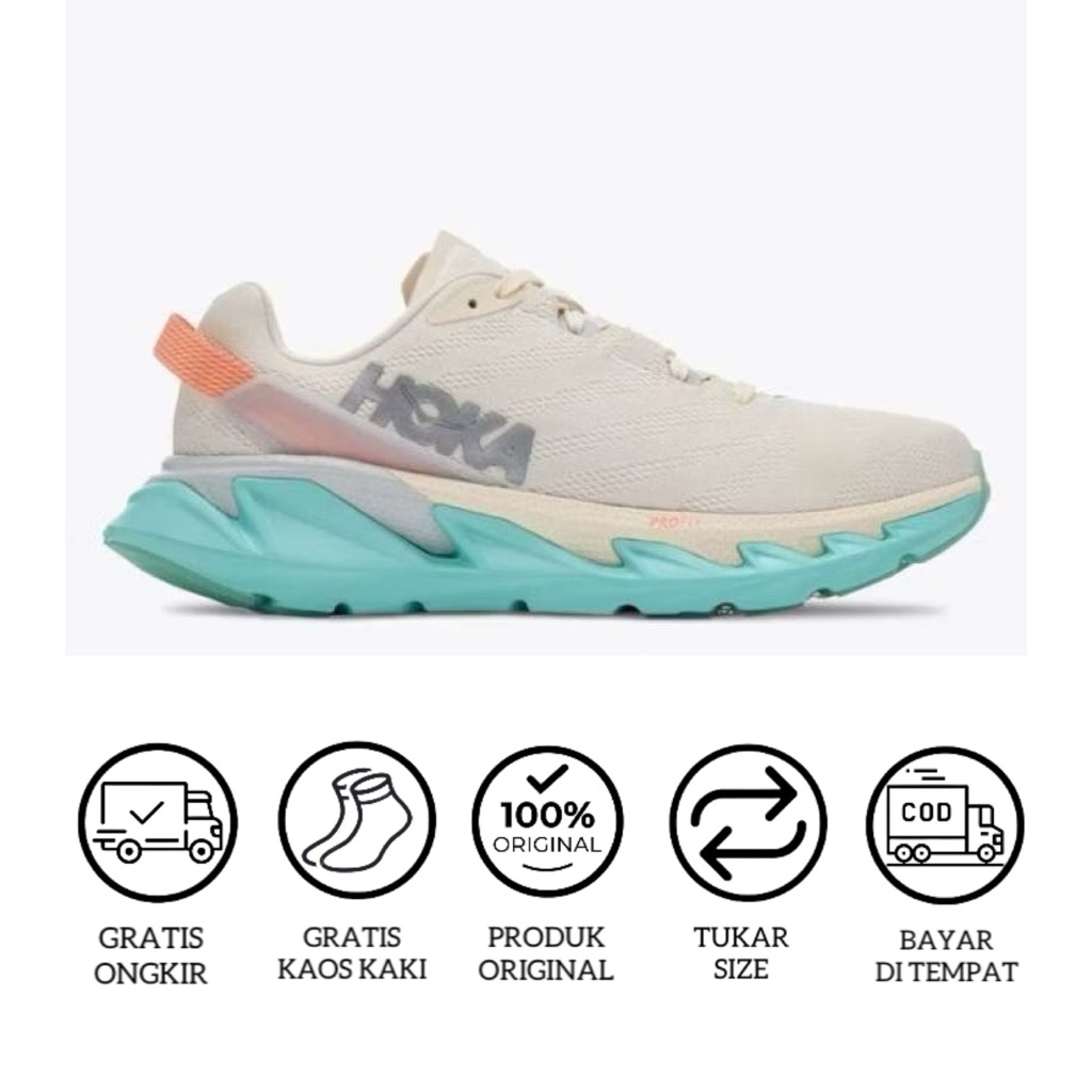 Sepatu Lari H0ka Elevon 2 Women’s Eggshel Blue