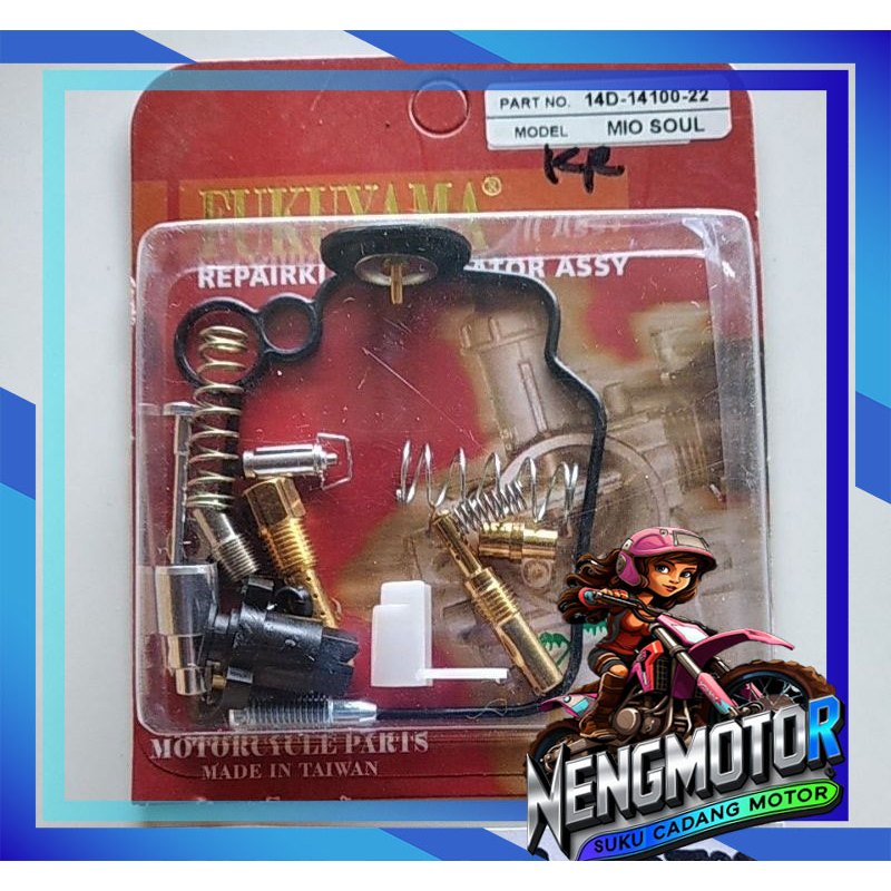 REPAIRKIT CARBURATOR ASSY REPAIR KIT KARBURATOR MIO SOUL + KARET- FUKUYAMA HIGH QUALITY
