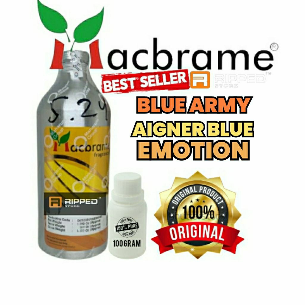 (100ML) BLUE ARMY INSPIRED AIGNER BLUE EMOTION BY MACBRAME ORIGINAL BIBIT PARFUM MURNI